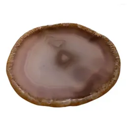 Table Mats Cup Mat Sliced Smooth Surface Stone Decorative Creative Natural Agate