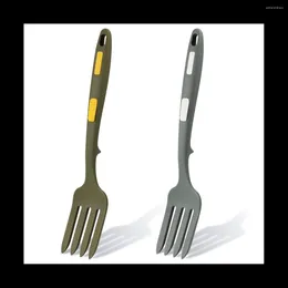 Forks 2Pcs Silicone Flexible Cooking Fork Heat Resistant Multifunctional Nonstick Blending For