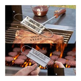Others7 Bbq Barbecue Grill Branding Iron Signature Name Marking Stamp Tool Meat Steak Burger 55 X Letters And 8 Spaces Bakery Access Dhtd0