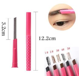 Pro Ladies Waterproof Longlasting Brown Eyebrow Pencil Brow Eye Liner Pen Makeup Cosmetic Beauty Tools maquillage Drop 5588239