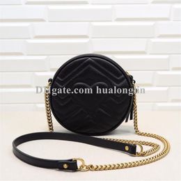 Designer Round Bag Woman Handbag Purse clutch ladies girls cards holder phone cross body Genuine Leather Original box quality259h