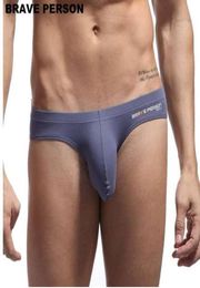 BRAVE PERSON Sexy Men Underwear Briefs U convex Big Penis Pouch Design Wonderjock Men Cotton Briefs for Man Bikini 5456700