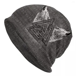 Berets Hat Symbol And Wolves Autumn Spring Caps For Men Women Viking Skullies Beanies Ski Cotton Bonnet Hats