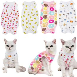 Cat Costumes Pet Care Clothes Breathable Small Dogs Cats Jumpsuit Kitten Anti-licking After Recovery Puppy Sterilisation Weaning