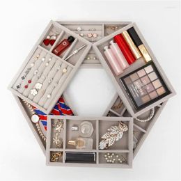 Jewelry Pouches Soft Velvet Stackable Display Storage Box Portable Ring Earrings Necklace Organizer Holder