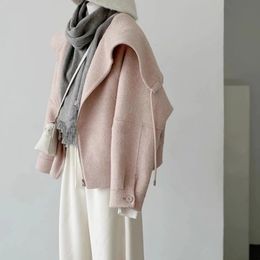 Autumn And Winter Clothing Maillard Coat Women'S Elegant Texture Korean Style Idle Style Thick 231221