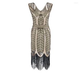 Casual Dresses Plus Size Women39s Fashion 1920s Flapper Dress Vintage Great Gatsby Charleston Sequin Tassel 20s Party5716657