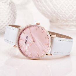 Wristwatches 2023 In Luxury Watch For Women Fashion Shell Pattern Leather Bracelets Ladies Wristwatch Classic Clock Gift Orologio Donna