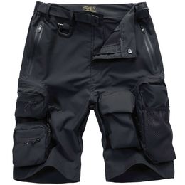 2022 Summer Tactical Bomber Men Fashion Functional Multi Pockets Shorts Techwear Hip Hop Streetwear Short Pants WB758