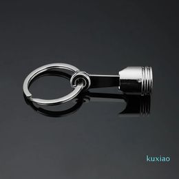 wholesale Promotional gifts Silver Metal Piston Car Keychain Key fob Engine Fob Key Chain Ring key ring