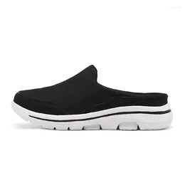 Slippers Woman 2023 Casual Half Breathable Light Outdoor Flats Zapatos De Mujer Plus Size Quality Shoes For