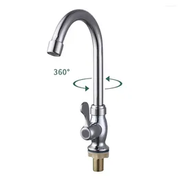 Kitchen Faucets Chrome Sink Taps Single Lever Cold Water Mixer 360 Degree Swivel Spout Faucet