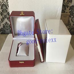 New Mens Ladies Watch Box Red Papers Handbag Women's Card Boxes Wristwatches Women Men ETA Manual watches booklet Ladys Girls233z