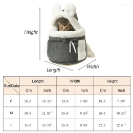 Dog Carrier Travel Pet Warm Kitten Walking Dogs For Plush Nest Bags Small Outdoor Carring Winter Chest Cage Cat Accessories Bacpack