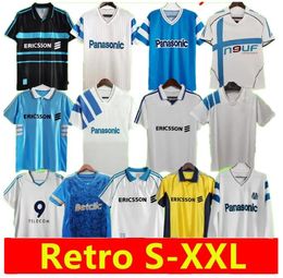 Maillot Foot Marseilles Retro Soccer Jerseys 1990 1991 1992 1993 1998 1999 2000 2003 2004 2005 2006 2011 2012 PIRES Vintage Football
