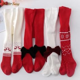 born Baby Girl Boy Christmas Warm Thick Pantyhose Fleece Inside Infant Toddler Legging Sock Baby Tight Stockings Winter 0-2Y 231221