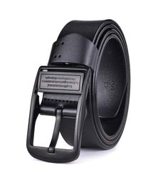 Fashion men belts metal buckle male designer genuine leather belt for man039s black brown highquality7110754