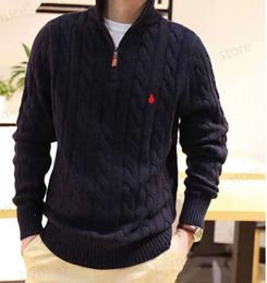 Men's Sweaters Mens Sweater Designer Polo Half Zipper Ralphs Hoodie Long Sleeve Knitted Horse Twist High Collar Men Woman Laurens Embroidery Fashion 68882ess