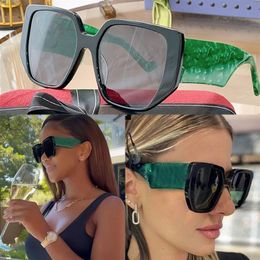 Official Latest Womens Sunglasses 0956 Oversized Frame Glasses Occhiali da Sole Firmati femminili Green Turquoise Emerald with Lar3317