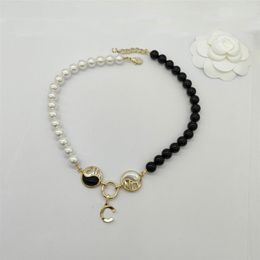 2023 Luxury quality charm brooch pendat necklace with black and white design have box stamp PS3877222S