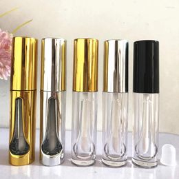 Storage Bottles 3ML Lip Gloss Containers Silver Gold Plating Empty Lipstick Eyeliner Eyeshadow Tube Travel Container For Women 200pcs/lot