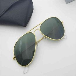 Designer Sunglasses Brand Vintage Pilot Sun Glasses Polarized UV400 Men Women 58mm Glass Lenses With Box AAAA263017