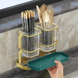 Kitchen Storage Multifunctional Household Utensils Shelf Chopsticks Drain Holder Cooking Drying Rack Box