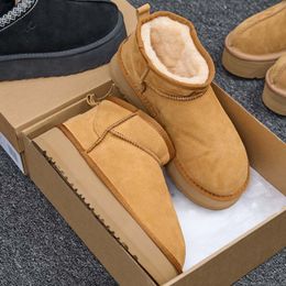 Women Winter Ultra Mini But Designer Australian Platform Boots For Men Real CHORETH Warmowe botki futra luksusowe buty 01