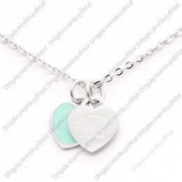 Ser0 Pendant Necklaces Fashion Heart Necklace Designer Luxury Jewelry Brand Classic Chain Stainless Steel Rose Gold Silvermulticolor for Women Lo