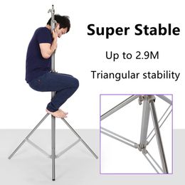 Super Stable Stainless Steel Big Tripod 2 8M Foldable Light Stand P ography For Fill Spot Softbox P o Studio 231221