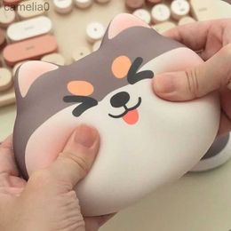 Mouse Pads Wrist Rests Kawaii Wrist Rest Keyboard Mouse Pad Cute Dog Mousepad Set Memory Foam for Office Tablet Gamer Gaming AccessoryL231221