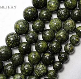 Beads Meihan Natural Russian Serpentine 6mm 8mm 10m 12mm Smooth Round Loose Beads for Jewellery Making Design Fashion Stone Diy Bracelet