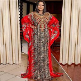 Ethnic Clothing African Dresses For Women Summer Fashion O-neck Polyester Printing Plus Size Long Dress Clothes With Inner