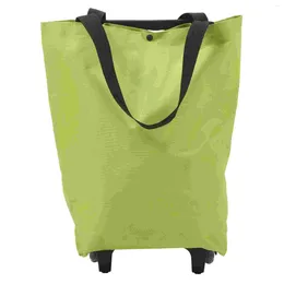 Storage Bags Shopping Tug Bag Grocery With Wheel Large Pouch Wheels Tote Folding Reusable Cart Capacity Small