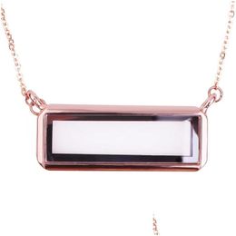 Charms 1Pc Good Quality Square Glass Locket Magnetic Open Pendant Necklacecharms Charmscharms Drop Delivery Jewellery Findings Componen Ot3Xo