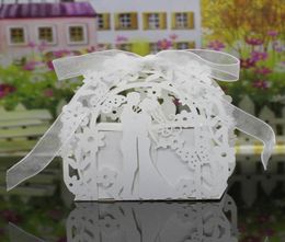 30 Colours Favour Holders Bags Laser Cut Paper With Ribbons Lovers Flowers Butterfly Wedding Gift Boxes1397651