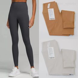 Outfits Lu Align Lu Woman Yoga Length Pants Sports Trousers Long Athletic Elastic Yogas Pant Quick Dry Naked Leggings Bodybuilding Thicken
