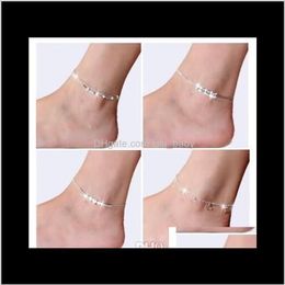 925 Sterling For Women Ladies Girls Unique Nice Sexy Simple Beads Chain Anklet Ankle Foot Jewellery Gift Jafjo Famob1991
