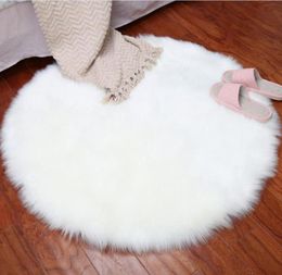 Soft Faux Fur Wool Living Room Sofa Carpet Plush Carpets Bedroom Cover Mattress Xmas Door Living Room Round Rugs Carpets2425988