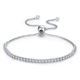Featured Brand DEALS 925 Sterling Silver Sparkling Strand Bracelet Women Link Tennis Bracelet Silver Jewelry2531
