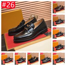 40Model Luxury New Designer Black Loafers Shoes for Men Round Toe Slip-On Spring Autumn Business Handmade Men Luxurious Dress Shoe