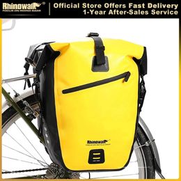 RHINOWALK Waterproof Bike Bag 20L 27L Travel Cycling Bag Basket Bicycle Rear Rack Tail Seat Trunk Bags bicycle bags panniers 231220