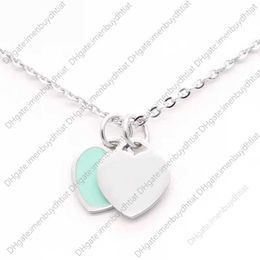 Jncq Pendant Necklaces Fashion Necklace Womens Peach Heart Designer Jewelry Goldsilverrose Shape Love Luxury Brand Wedding