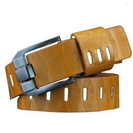 Belts Fashion Mens Leather Smooth Girdle Buckle Waistband Leisure Belt Strap