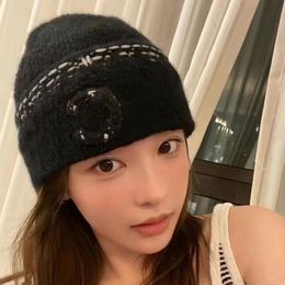 Cashmere Knitted Hat Winter Stylish Warm Woollen Hats for Womens Mens Skull Caps