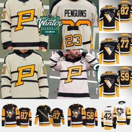 Sidney Crosby Evgeni Malkin Pittsburgh "Penguins" Hockey Jersey Custom Kris Letang Jeff Carter Mikael Granlund Jake Guentzel Jason Zucker Rickard Rakell Bryan Rust