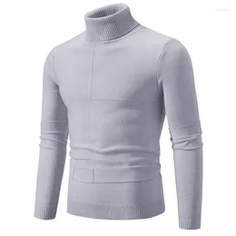 Men's Sweaters Autumn Fashion Geometric Design Turtleneck Solid Sweater Men Winter Casual Knitted Slim Fit Warm Women Pullover 5XL