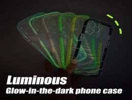 Luminous Bumper phone case cases for iphone 14 13 12 11 pro max xr xs 7 8 Plus Glowinthedark Clear Transparent Shock Proof Prot5928553