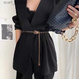 Waist Chain Belts Women Waist Chain Belt Gold Bo Dress Belt Female Leather Belt Mini Fashion Woman Thin Chain Cloth AccessoriesL231221