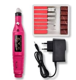 Accessories 1set Power Professional Electric Manicure Machine Pen Pedicure Nail File Nail Tools 6 bits Drill Nail Drill Machine